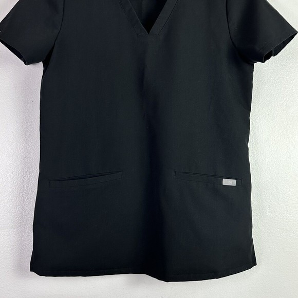 Figs Women's Black "Casma" 3 Pocket Scrub Top Style FW1100 Size XS - Picture 5 of 11
